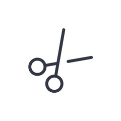 Poster - scissors icon symbol vector sign isolated on white background illustration for graphic and web design