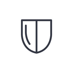 Leinwandbilder - shield icon symbol vector sign isolated on white background illustration for graphic and web design