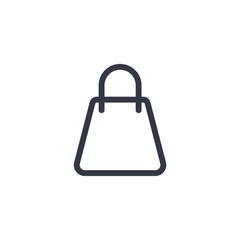 Poster - shopping bag icon symbol vector sign isolated on white background illustration for graphic and web design