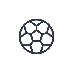 Leinwandbilder - soccer ball icon symbol vector sign isolated on white background illustration for graphic and web design