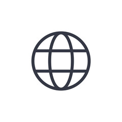 Leinwandbilder - globe icon symbol vector sign isolated on white background illustration for graphic and web design