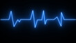 © Smita - Neon glowing heartbeat icon.