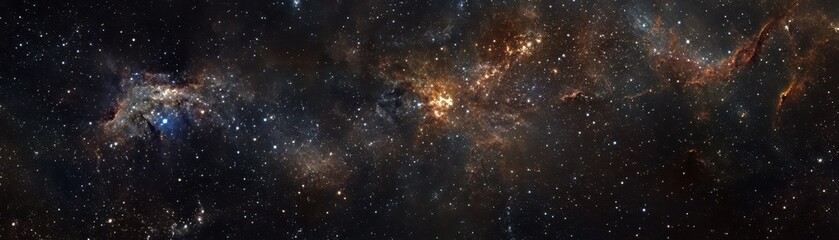 a captivating image of a vast star field, featuring a prominent, luminous star radiating bright ligh