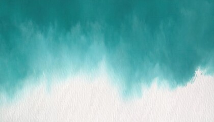 Fototapete -  soft watercolor gradient in shades of teal fading to white, ideal for background design, digital art, and creative projects