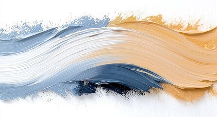 Wall Mural - abstract modern painting, paint strokes. grey, white, beige and black colors , isolated on white bac
