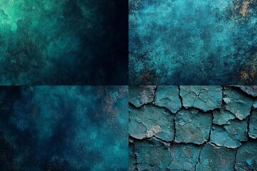 Wall Mural - dark blue green wall texture