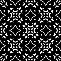 Wall Mural - Vector pattern in ornamental style. Black and white color. Simple all over print block for apparel textile, ladies dress, fashion garment, digital wall paper.