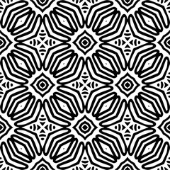 Wall Mural - Vector pattern in ornamental style. Black and white color. Simple all over print block for apparel textile, ladies dress, fashion garment, digital wall paper.