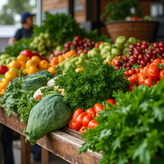 vegetables on the market