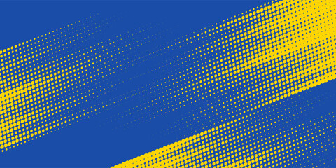 Dots halftone yellow and blue color pattern gradient grunge texture background. Dots pop art comics sport style vector illustration halftone. modern