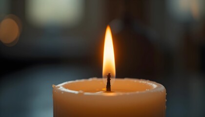 Close-up of candle light night view wallpaper bokeh background