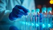 © Napiesanusi - Scientist hands close-up nanomaterial nanotec nanotechnology conducting research fiber microfiber microbiology medicine healthcare pharma production lab laboratory science chemistry genetic genest