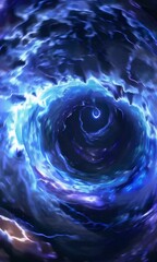 Wall Mural - dynamic cosmic vortex: a swirling energy portal in space unveiling celestial mysteries