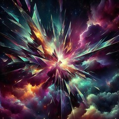 Wall Mural - Variant Like shards of a broken prism irregular flashes of brigh