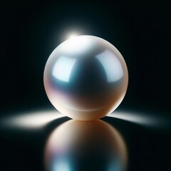 Wall Mural - polished pearl smooth and luminous reflecting the light in subtl