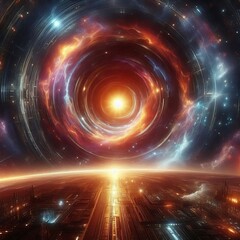 Wall Mural - The core of the galaxy space scifi art