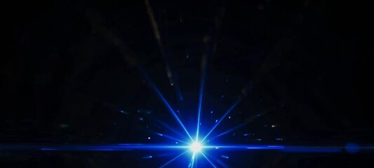 Wall Mural - Dynamic abstract light bursts exploding with vibrant blue energy and rays