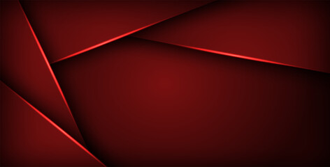 red geometric triangle vector background overlap layer on black space for text and background design. eps10 vector