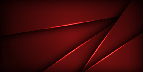 red geometric triangle vector background overlap layer on black space for text and background design. eps10 vector