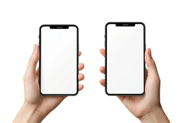 Smartphone mockup display transparency background png transparent white minimalist concept studio environment