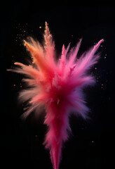capture of colored powder exploding