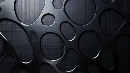 Wall Mural - abstract organic texture with smooth black surface and patterns