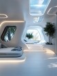 © RaksaLinggo - A futuristic bedroom showcasing a modern innovative minimalist design