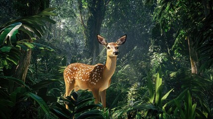 Wall Mural - Deer in Forest