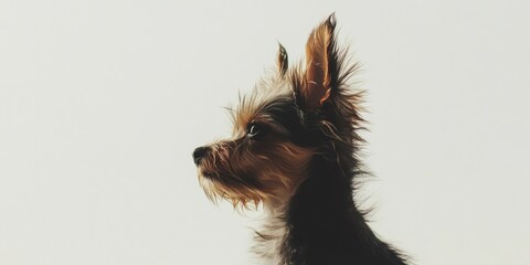 Poster - Small brown and black dog with long hair