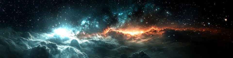 Wall Mural - Artistic representation of the cosmos filled with celestial wonders.