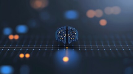 unique circuit board featuring an illustrative brain design integrating technology and cognitive ele