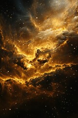 Wall Mural - galaxy landscape with stars and planets