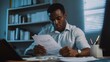 © EnCodex - Government Employee Reviewing Tax Standards at Desk Office Environment Professional Content Focused Viewpoint