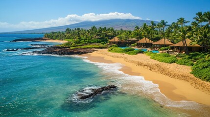 Wall Mural - Luxury Beachfront Resort in Hawaii: Tropical Paradise Getaway