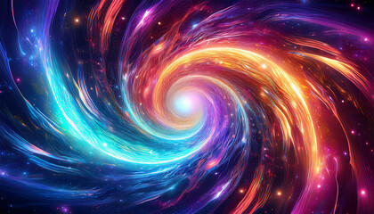 Wall Mural - cosmic vortex of light and color