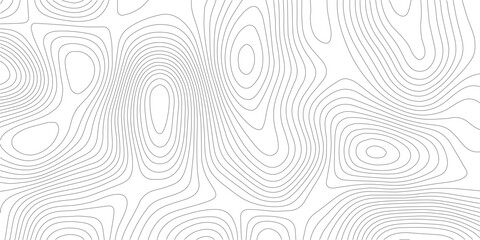 Fototapete - Abstract moss green topographic contours lines of mountains. Topography map art curve drawing. seamless wave topography map pattern camping grid cartography diagram black and whit
