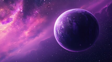Wall Mural - Creative glowing purple metaverse space background