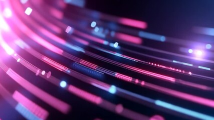 Abstract glowing data streams, digital network, technology background