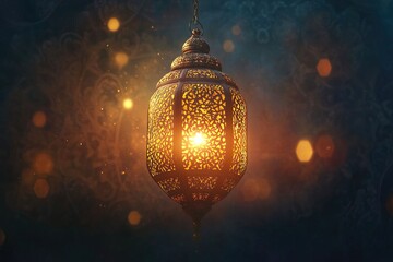 Wall Mural - lantern in arabic style. ramadan kareem background.