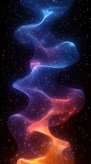 Poster - Colorful Cosmic Swirls in Space with Glowing Stars and Nebulae