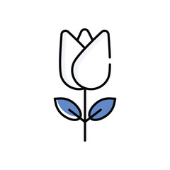 Sticker - Tulip  Vector icon