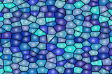 Special stained glass effect with blue tones