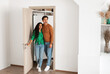 © Prostock-studio - Wow. Portrait of excited emotional couple walking in their apartment, entering new home, happy young guy and lady standing in doorway of modern flat, looking at design interior together, coming inside