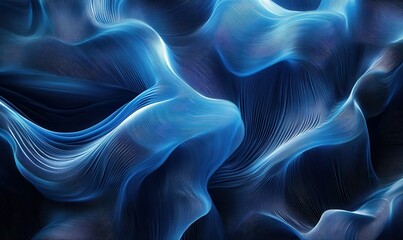 Wall Mural - artistic digital rendering of glowing neural patterns in dynamic blue tones, symbolizing innovation 