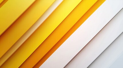  Vibrant abstract composition of yellow and white geometric layers, creating a sense of depth and modern aesthetics.