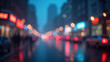 © Beraton Studios - blurred street bokeh cool lights dream city night