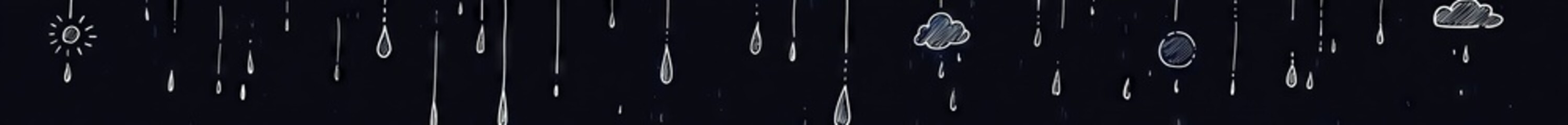 A flowing line drawing featuring a cloud and sun in a weather scene