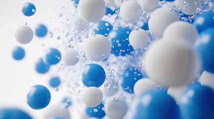 Leinwandbilder - Microscopic gas particles suspended in the air create a dynamic visual representation of airborne elements. Generative AI