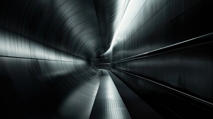 Fototapete - Long metallic gas pipelines extending into the horizon with a sleek industrial design and profound perspective. Generative AI