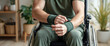 © lina - close-up of hands in green wristbands promoting healing and comfort